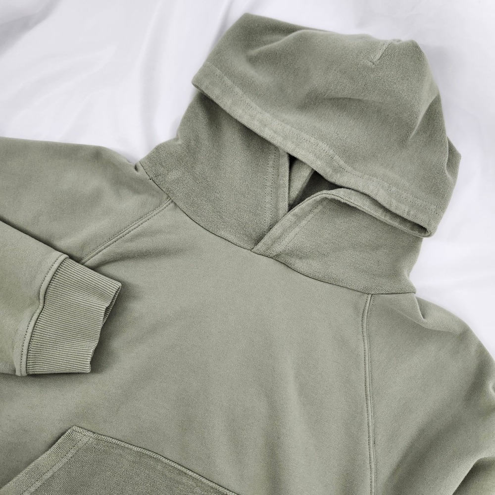 Aerie Women Earthy Green Cropped Hoodie Sweatshirt Size L Cozy Minimalist Lounge